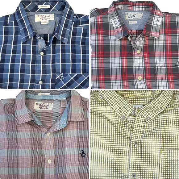 4 short sleeve mens shirts size large - Picture 1 of 12